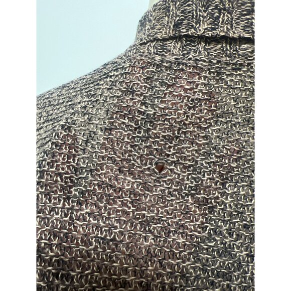 Brown Open Front Knit Cardigan Sweater Womens Lightweight Drape Long Sleeve Sz 2 - Picture 8 of 9